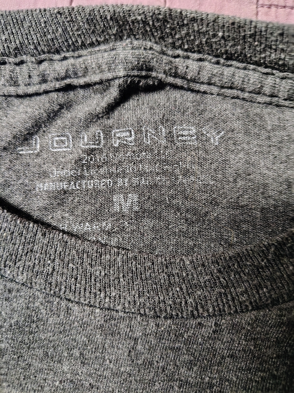 ​Journey Band T Shirt Mens Medium Charcoal Heather Winged Scarab Beetle Planet - Picture 4 of 5